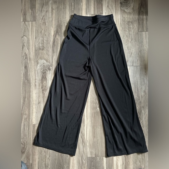 PLT Shape Black Bandage Extreme High Waist Wide Leg Pants Size 14 - Picture 4 of 5